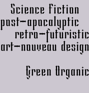 Green Organic font sample