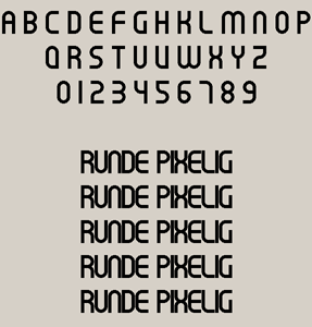Runde Pixelig font sample